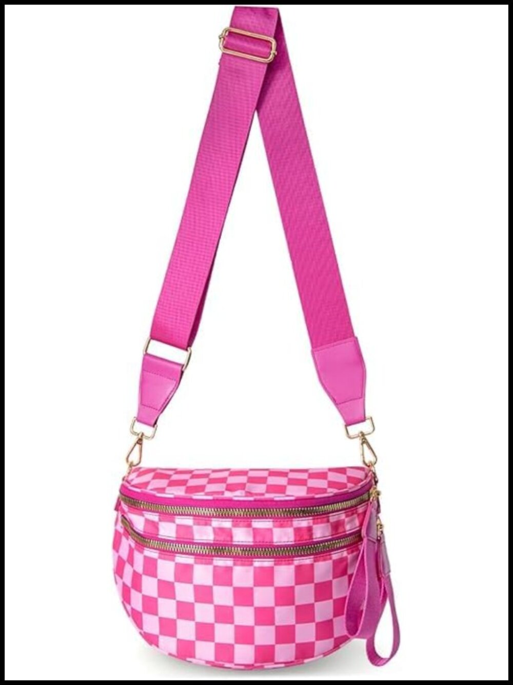 Nylon Crossbody Bum Bag Large Expandable Fanny Pack Water Resistant